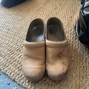 Dansko Tan Leather Mules